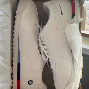 BMW White and Blue Men's Shoes